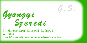 gyongyi szeredi business card