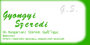 gyongyi szeredi business card